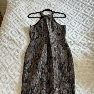 Snake skin bodycon dress